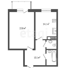 Продается 1-комн. квартира, 49 м²
