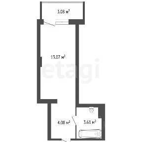 Продается студия, 22,3 м²