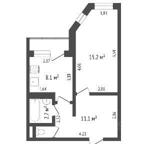 Продается 1-комн. квартира, 38,1 м²