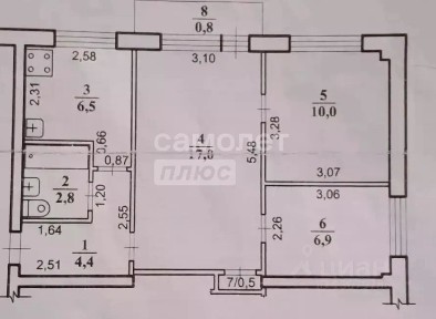 Продается 3-комн. квартира, 48,4 м²