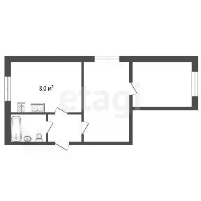 Продается 2-комн. квартира, 44,4 м²
