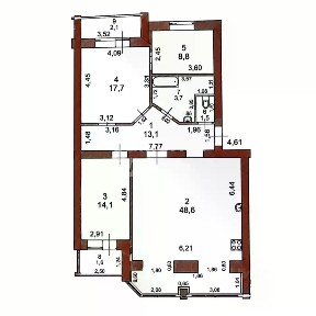 Продается 4-комн. квартира, 110 м²