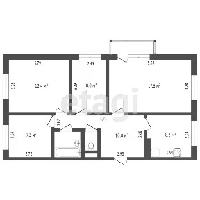 Продается 4-комн. квартира, 69,4 м²