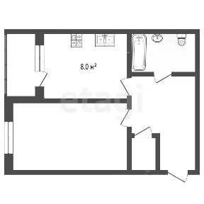 Продается 1-комн. квартира, 38,4 м²
