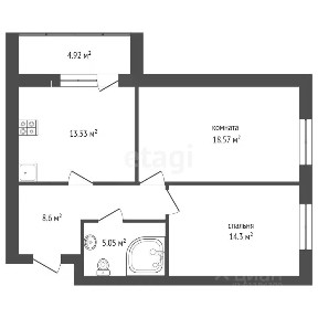 Продается 2-комн. квартира, 60,1 м²