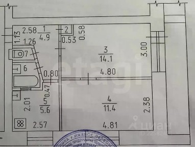 Продается 2-комн. квартира, 39,6 м²