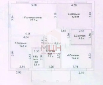 Продается 1-этажный дом, 95 м²
