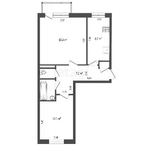 Продается 2-комн. квартира, 46 м²