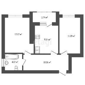 Продается 2-комн. квартира, 47,6 м²