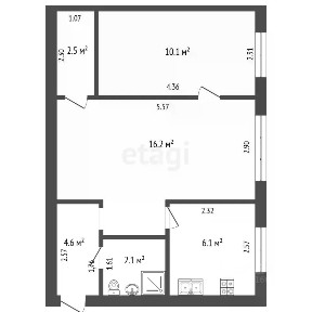 Продается 2-комн. квартира, 44 м²