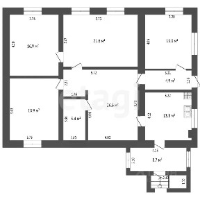 Продается 1-этажный дом, 119,8 м²