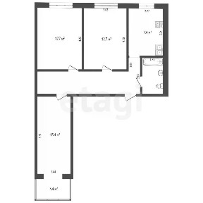 Продается 3-комн. квартира, 61 м²