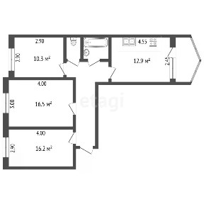 Продается 3-комн. квартира, 64,1 м²