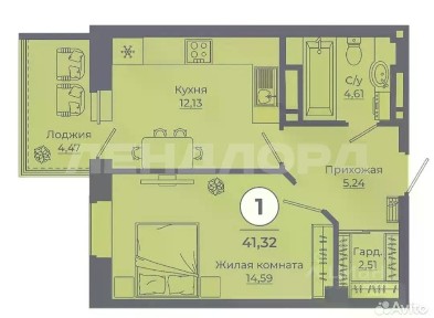 Продается 1-комн. квартира, 40 м²
