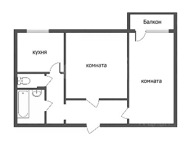Продается 2-комн. квартира, 51,1 м²