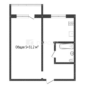 Продается 1-комн. квартира, 31,2 м²