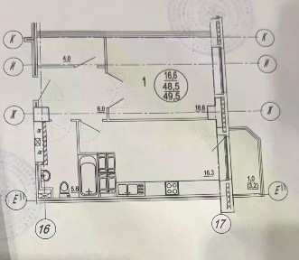 Продается 1-комн. квартира, 50 м²