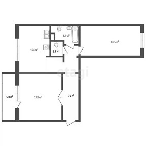 Продается 2-комн. квартира, 64,3 м²