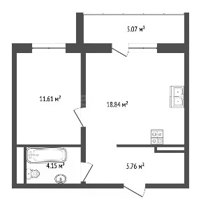 Продается 2-комн. квартира, 40,4 м²