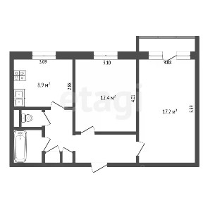 Продается 2-комн. квартира, 50,2 м²