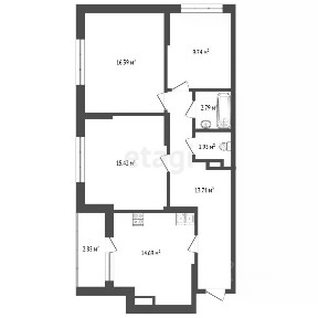Продается 3-комн. квартира, 74,7 м²
