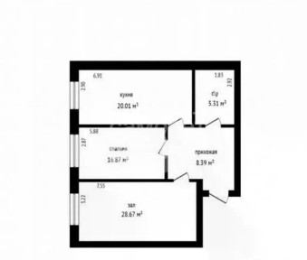 Продается 2-комн. квартира, 70 м²