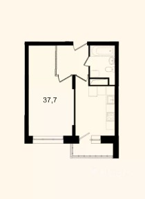 Продается 1-комн. квартира, 37,9 м²