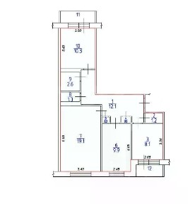 Продается 3-комн. квартира, 65,3 м²