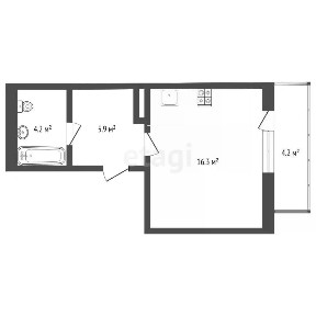 Продается студия, 30,4 м²