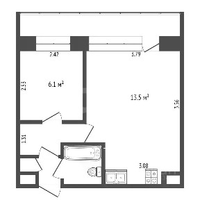 Продается 1-комн. квартира, 30,2 м²