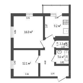 Продается 2-комн. квартира, 52,2 м²
