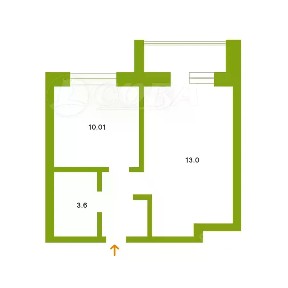 Продается 1-комн. квартира, 34,2 м²