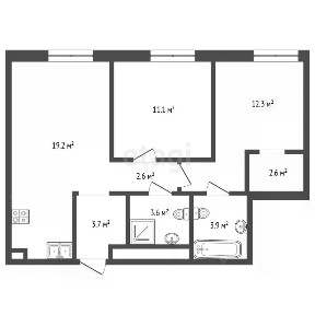 Продается 2-комн. квартира, 58,5 м²