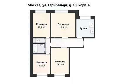 Продается 4-комн. квартира, 73,9 м²