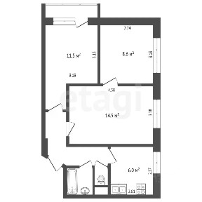 Продается 3-комн. квартира, 49,4 м²