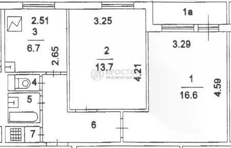 Продается 2-комн. квартира, 45,6 м²