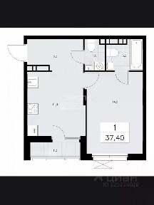 Продается 1-комн. квартира, 36,1 м²