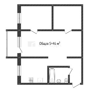 Продается 2-комн. квартира, 46 м²