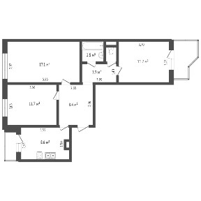 Продается 3-комн. квартира, 65,2 м²