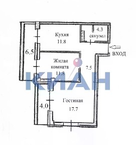 Продается 2-комн. квартира, 59 м²