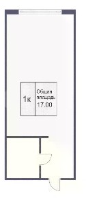 Продается студия, 16,6 м²