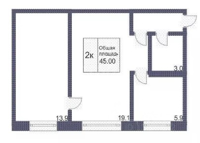 Продается 2-комн. квартира, 45 м²