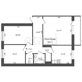Продается 3-комн. квартира, 60,3 м²