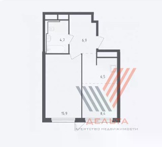 Продаются 2-комн. апартаменты, 42,4 м²