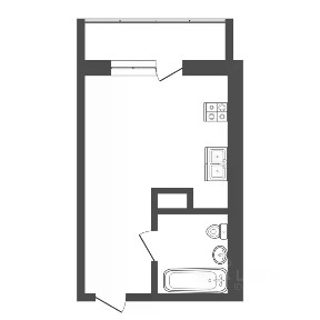 Продается студия, 15,7 м²