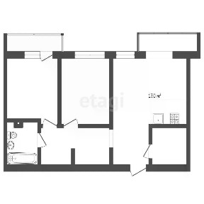 Продается 2-комн. квартира, 64,5 м²