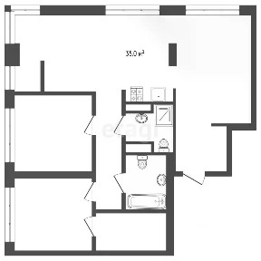 Продается 2-комн. квартира, 77,9 м²