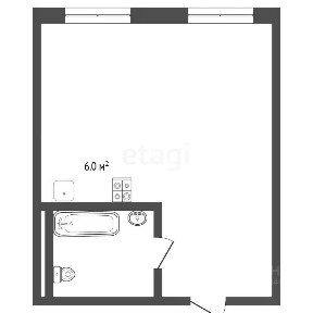 Продается апартаменты-студия, 17,9 м²