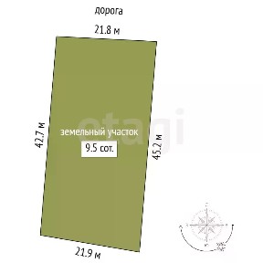 Продается участок, 9,51 сот.