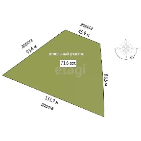 Продается участок, 71,6 сот.